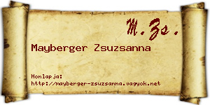 Mayberger Zsuzsanna névjegykártya